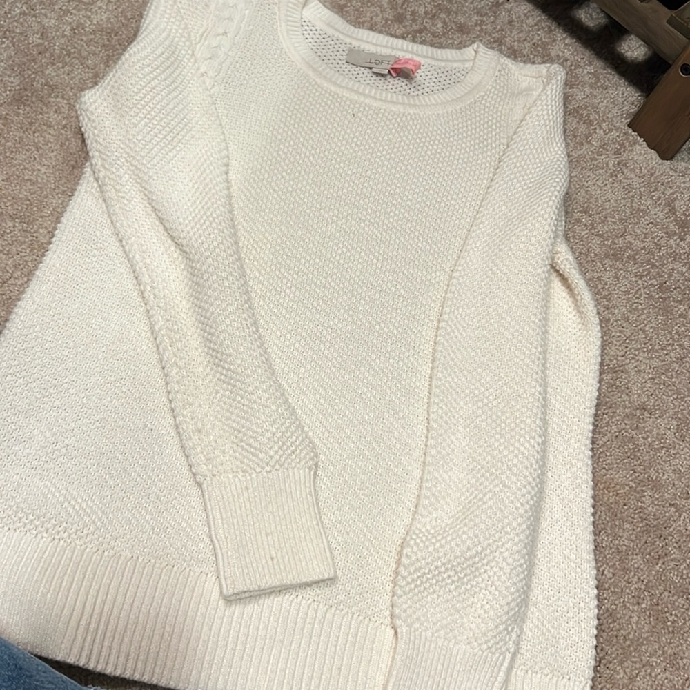 Women’s large cream sweater Loft